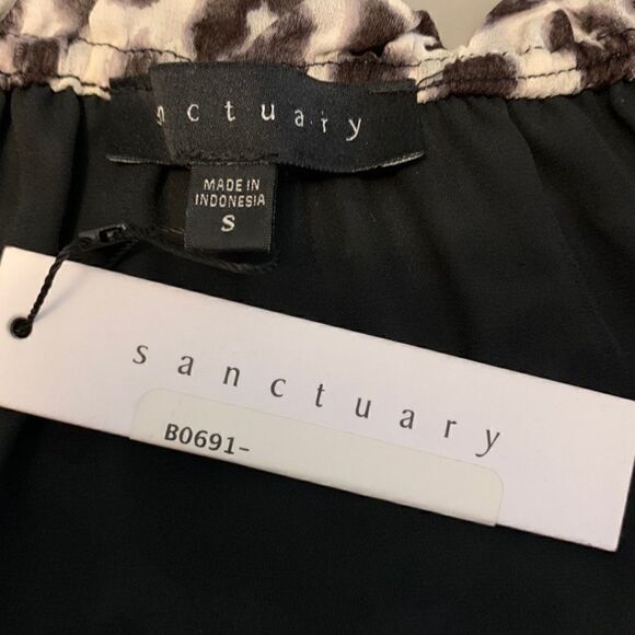 New! Sanctuary Chantel Leopard Top Sz S - Picture 5 of 7